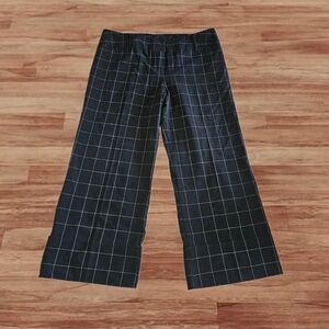 BYERWEAR Size 9 (16"W X 32"L) Black And White Plaid Slacks